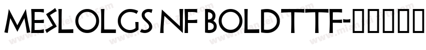 MesloLGS NF Boldttf字体转换